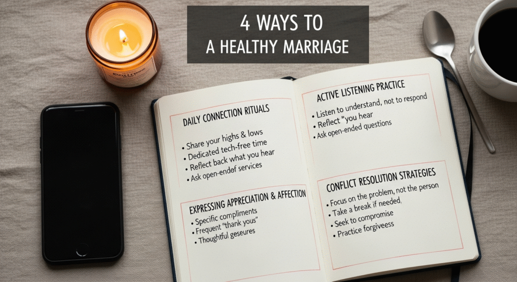 4 ways to maintain a healthy marriage