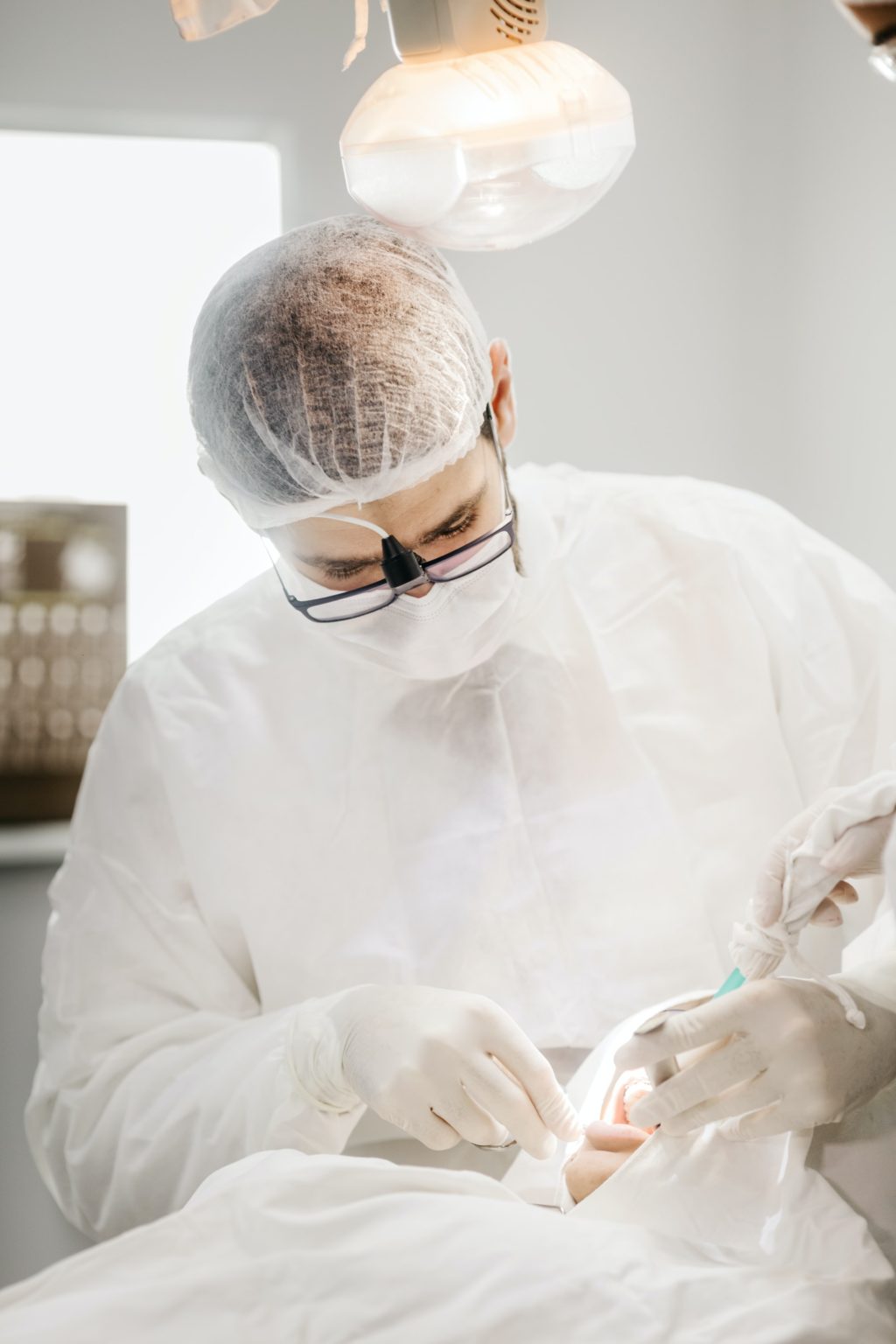 a doctor examining a baby