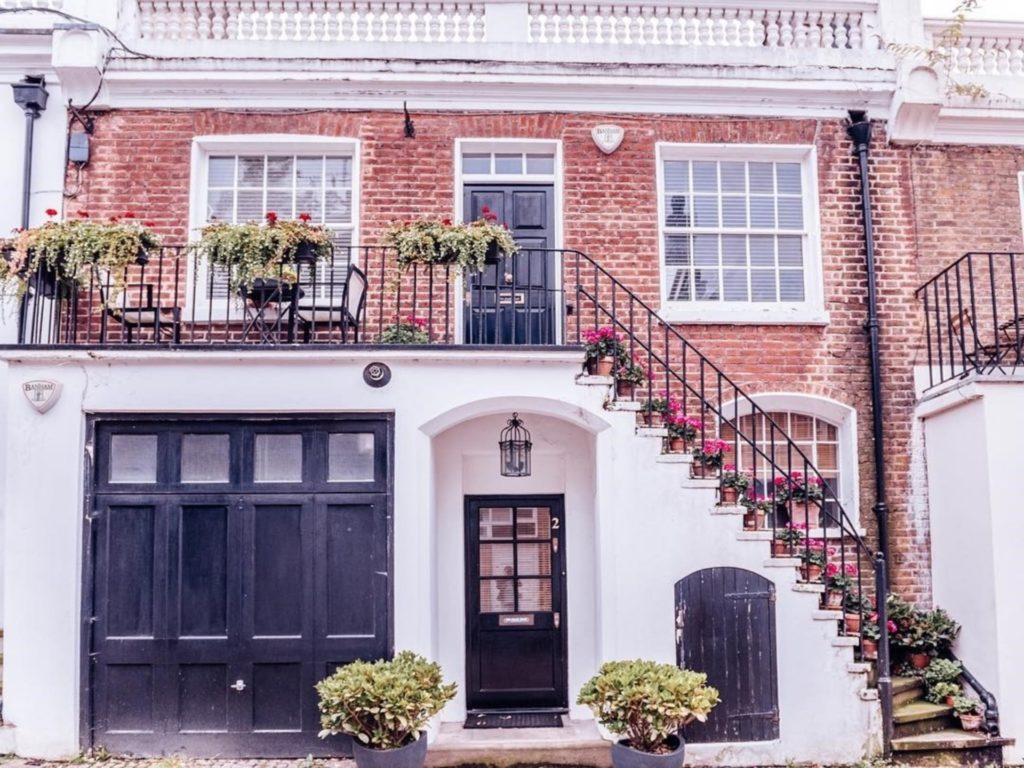 a house with a door and windows