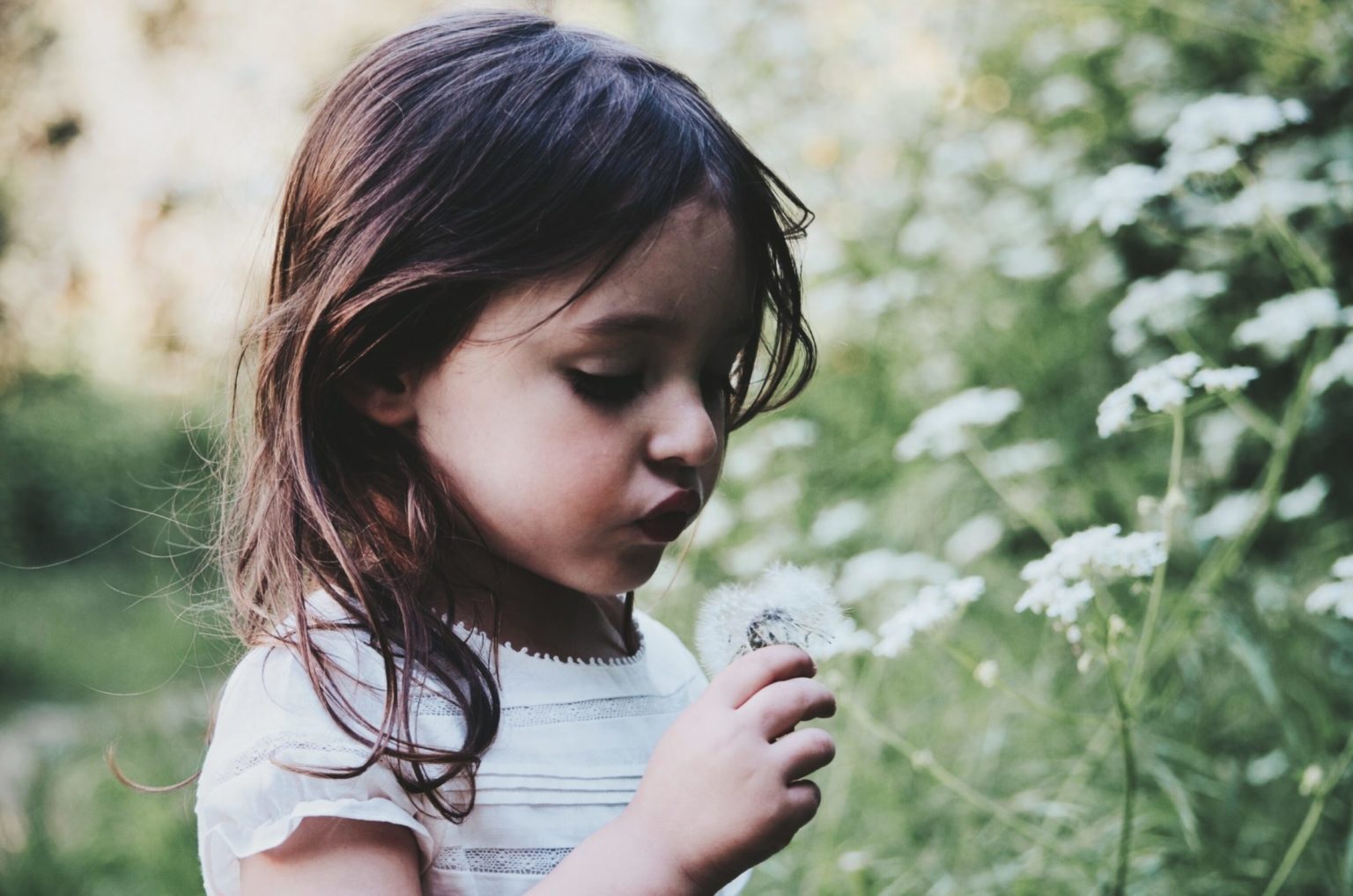 a girl with a flower in her hair