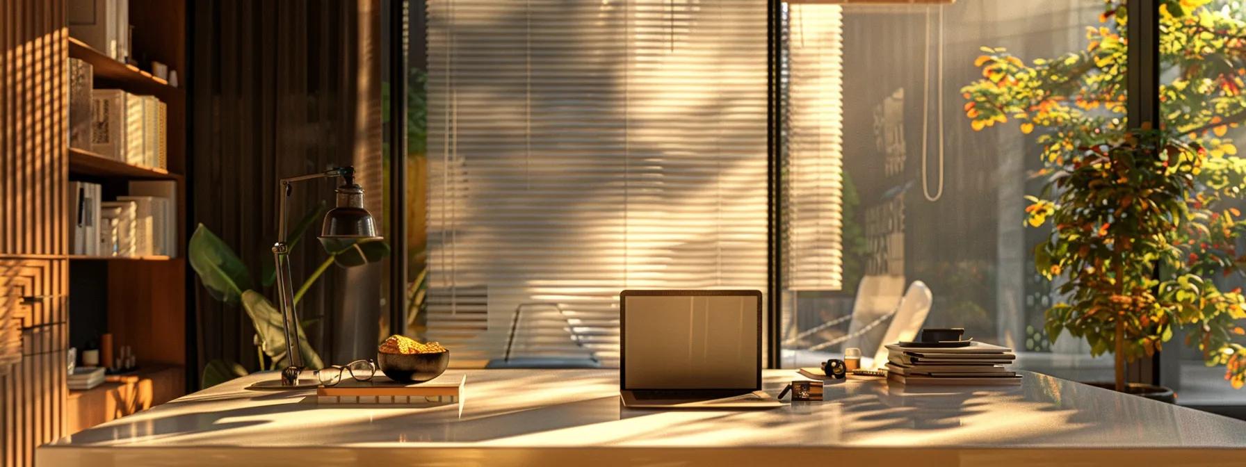 a serene workspace featuring an attentive individual analyzing multiple hvac quotes on a sleek laptop, highlighted by warm, natural light streaming through a nearby window, conveying a sense of clarity and diligence in decision-making.