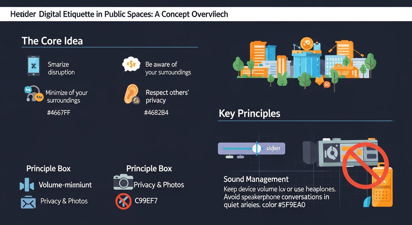 digital etiquette in public spaces — featured illustration