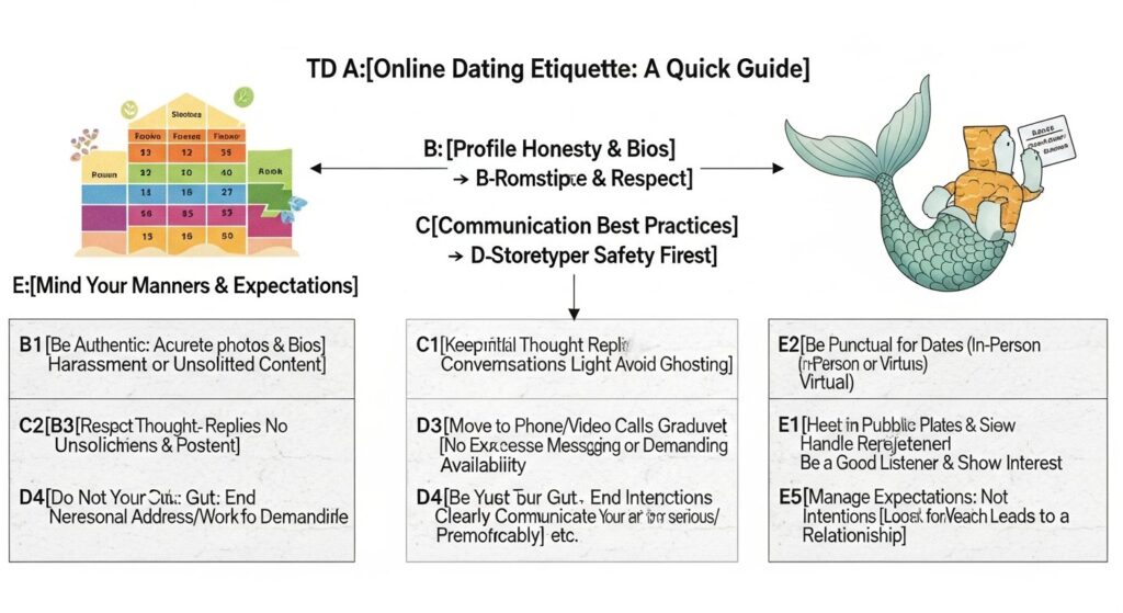 online dating etiquette — featured illustration