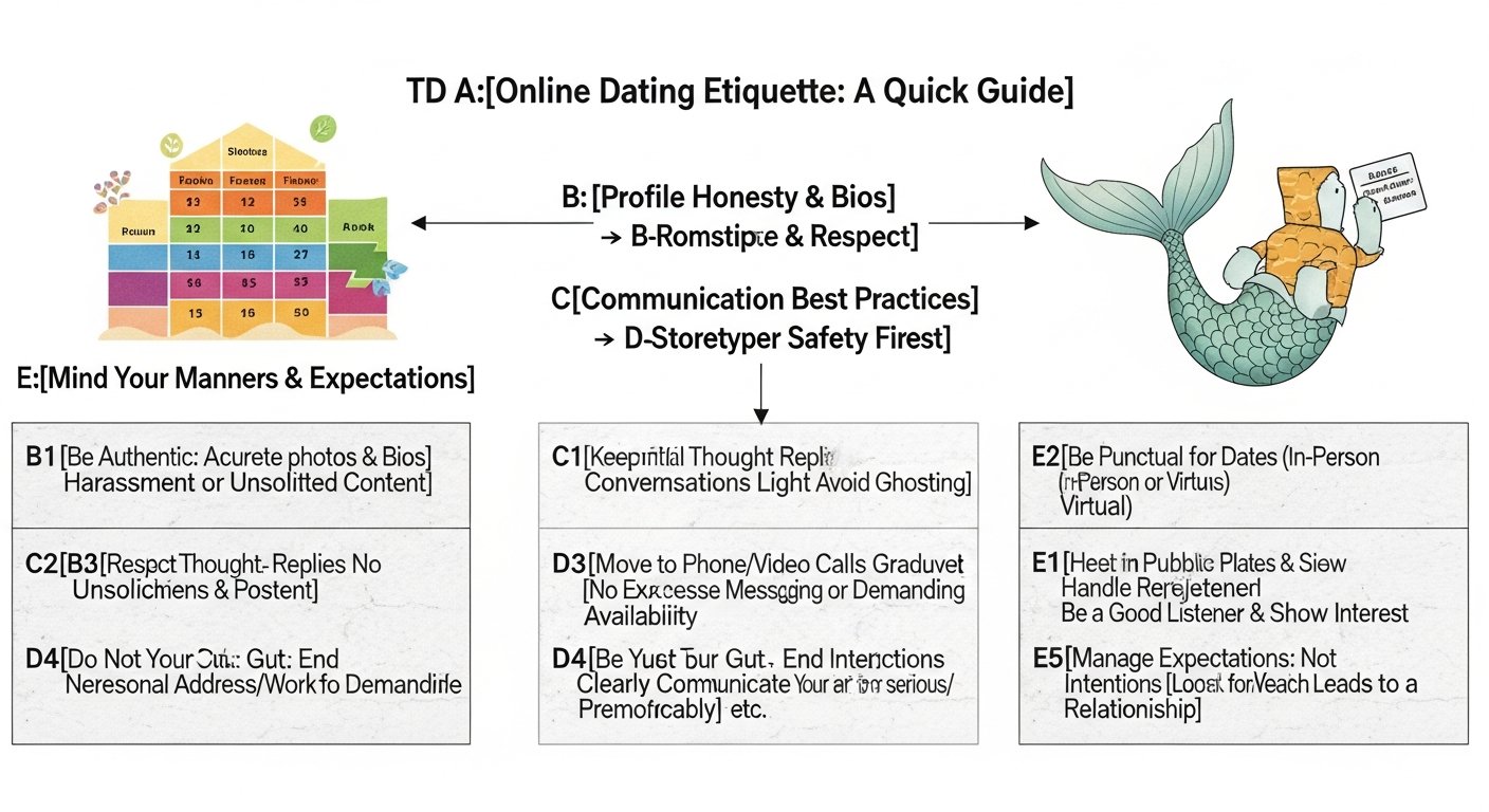 online dating etiquette — featured illustration