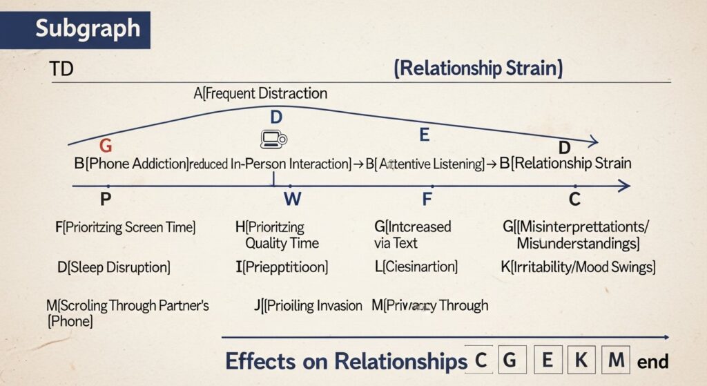 phone addiction effects on relationships - featured illustration
