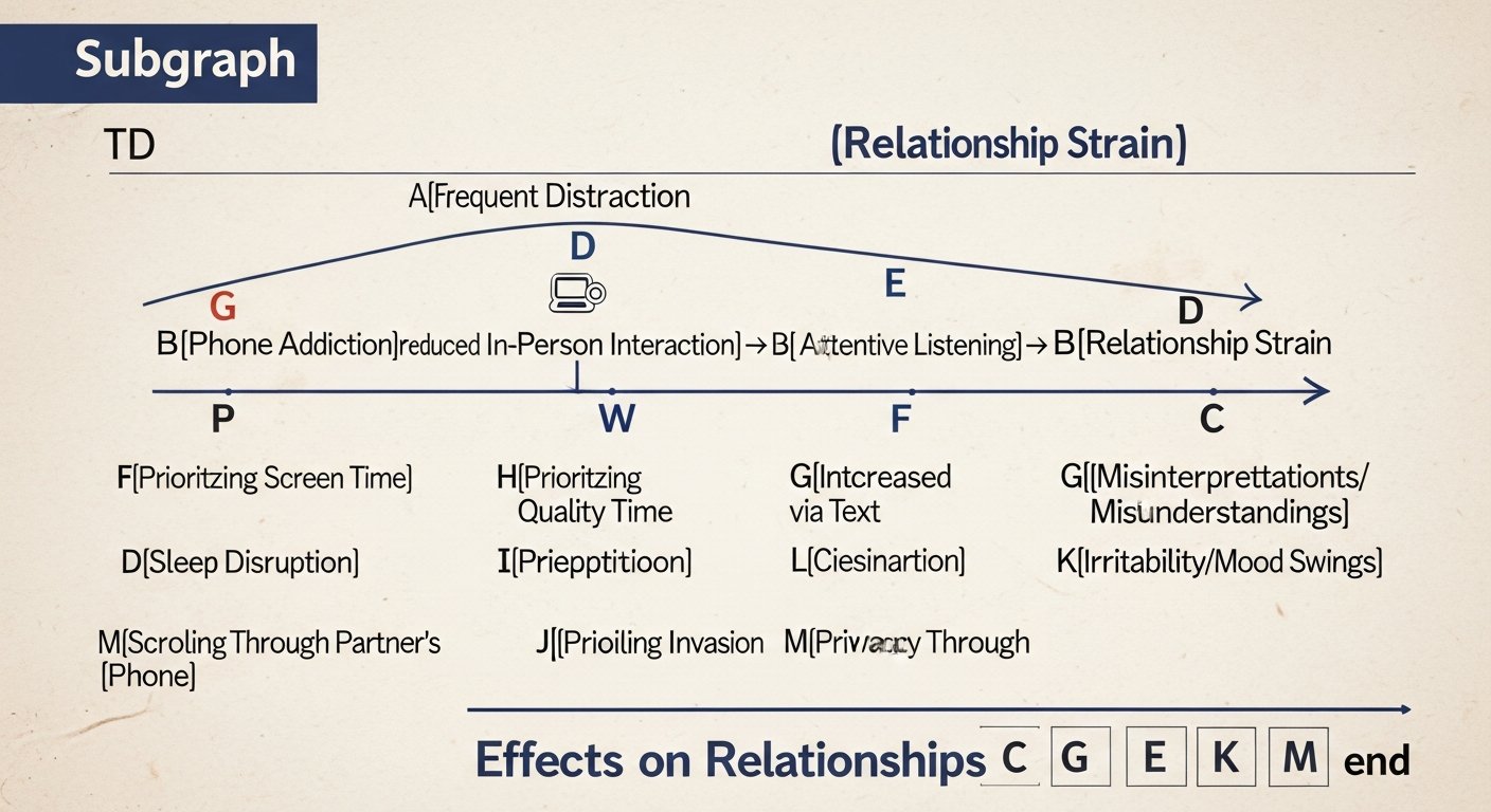 phone addiction effects on relationships - featured illustration