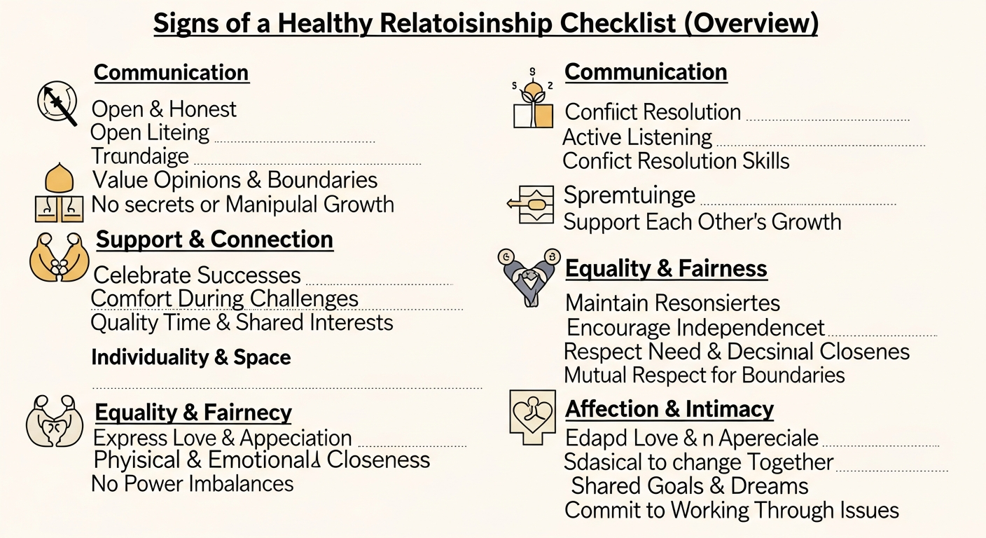 Signs Of A Healthy Relationship Checklist